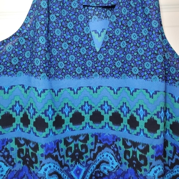 Express Tapestry Mixed Pattern Tank Sz S - Picture 5 of 9